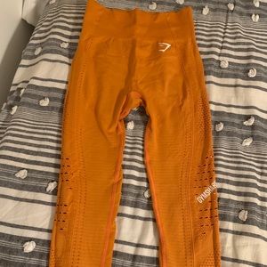 orange gymshark leggings